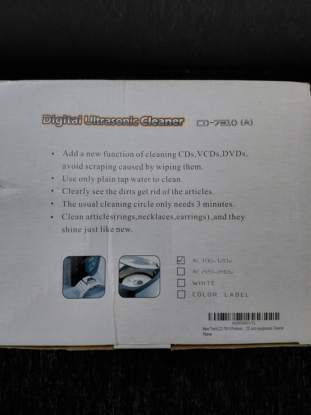 Black Silver Ultrasonic Cleaner with Digital Controls - Picture 2 of 4
